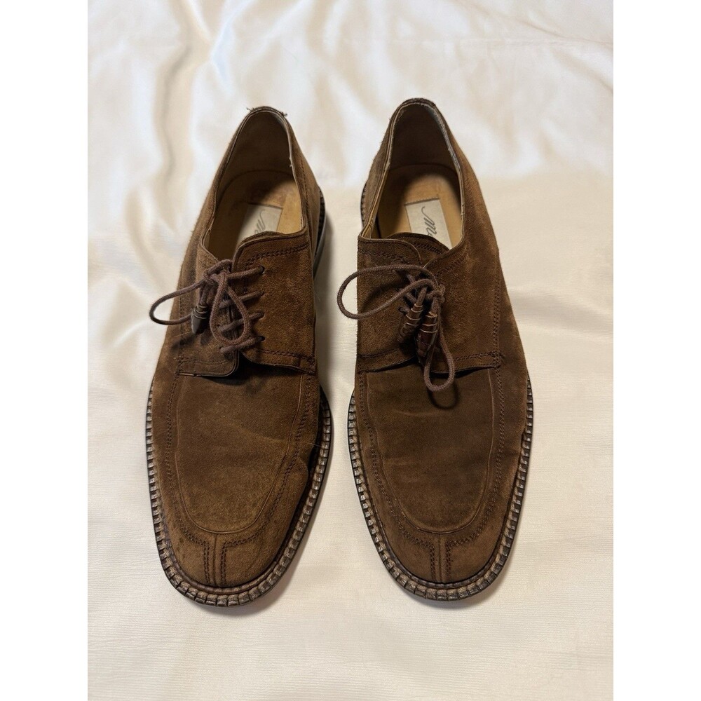 Mezlan Rovigo Brown Suede Lace Up Dress Shoes Men’s Size 8 Made in Spain